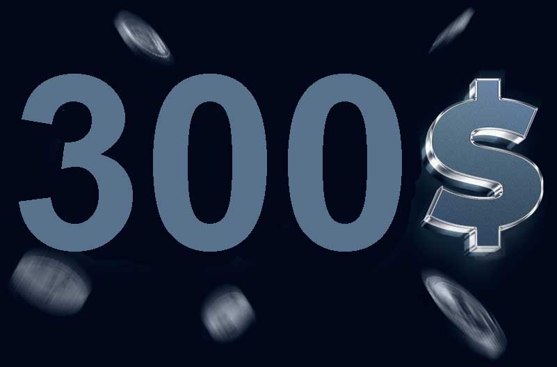 300 dollars